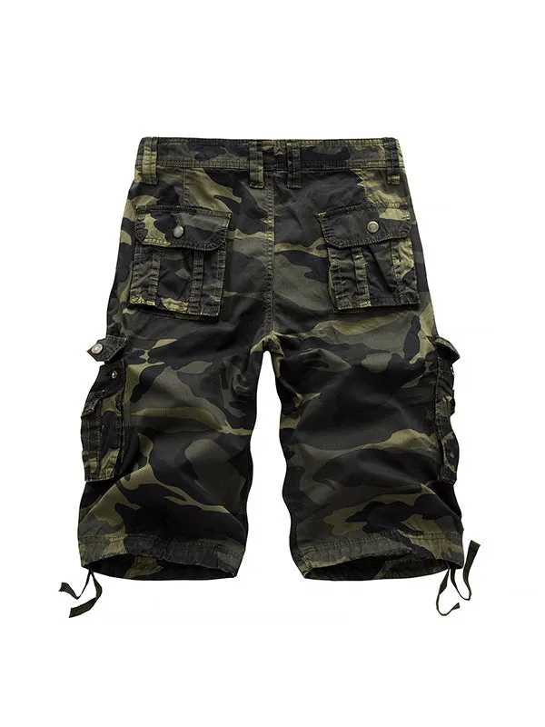 Men's Loose Multi-Color Casual Beach Cargo Shorts