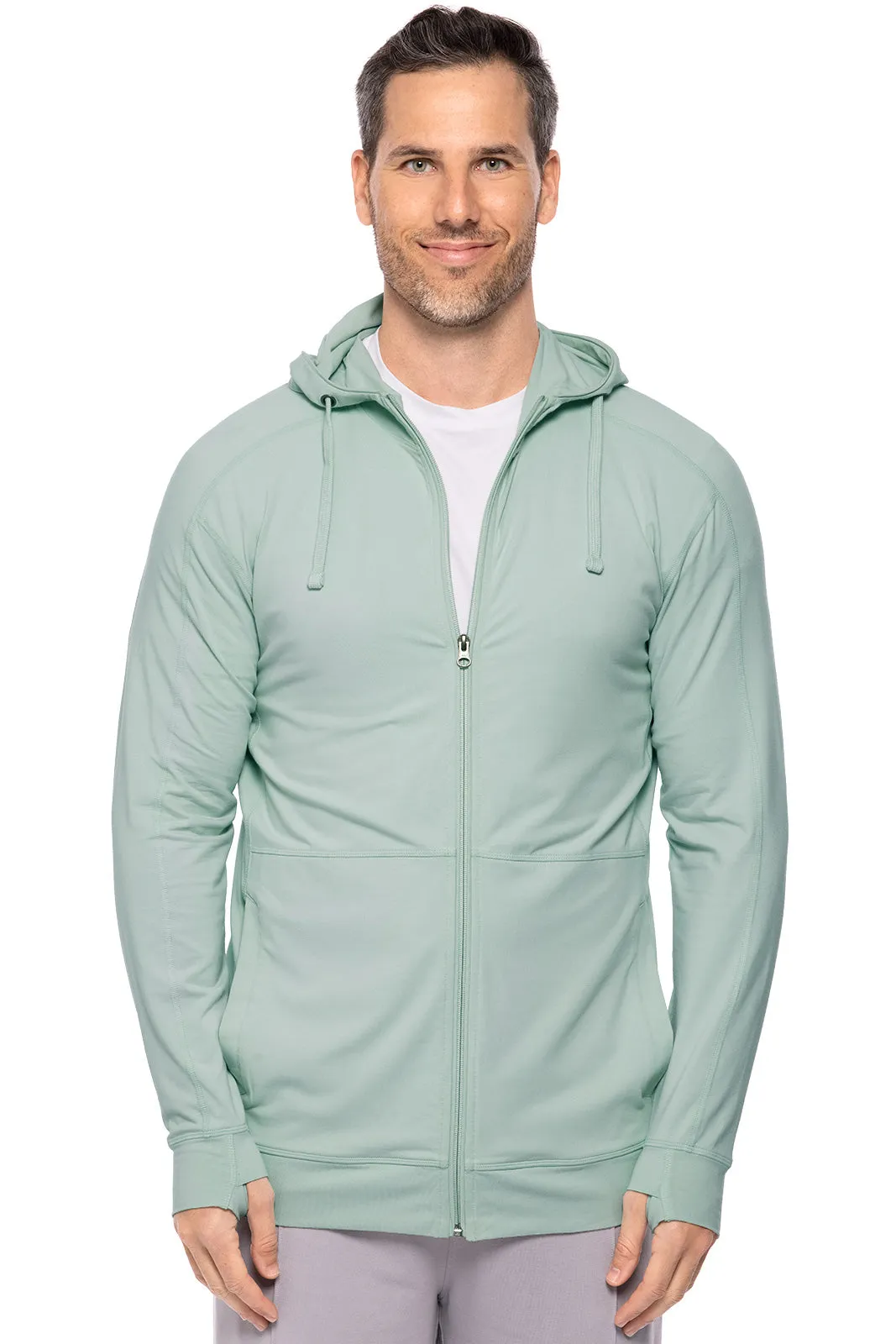 Men's LumaLeo Zip-Up Hoodie | Misty Aqua