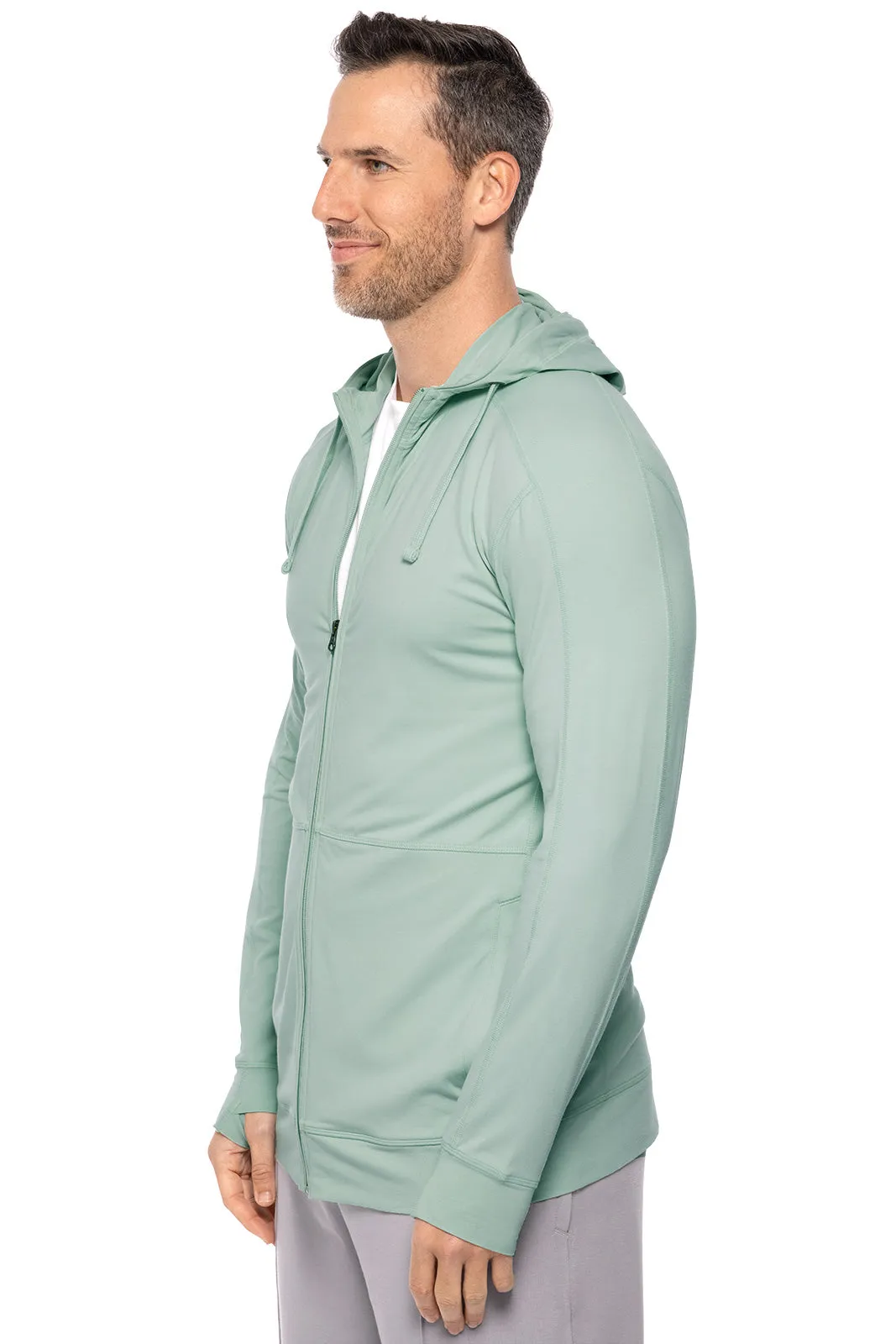Men's LumaLeo Zip-Up Hoodie | Misty Aqua