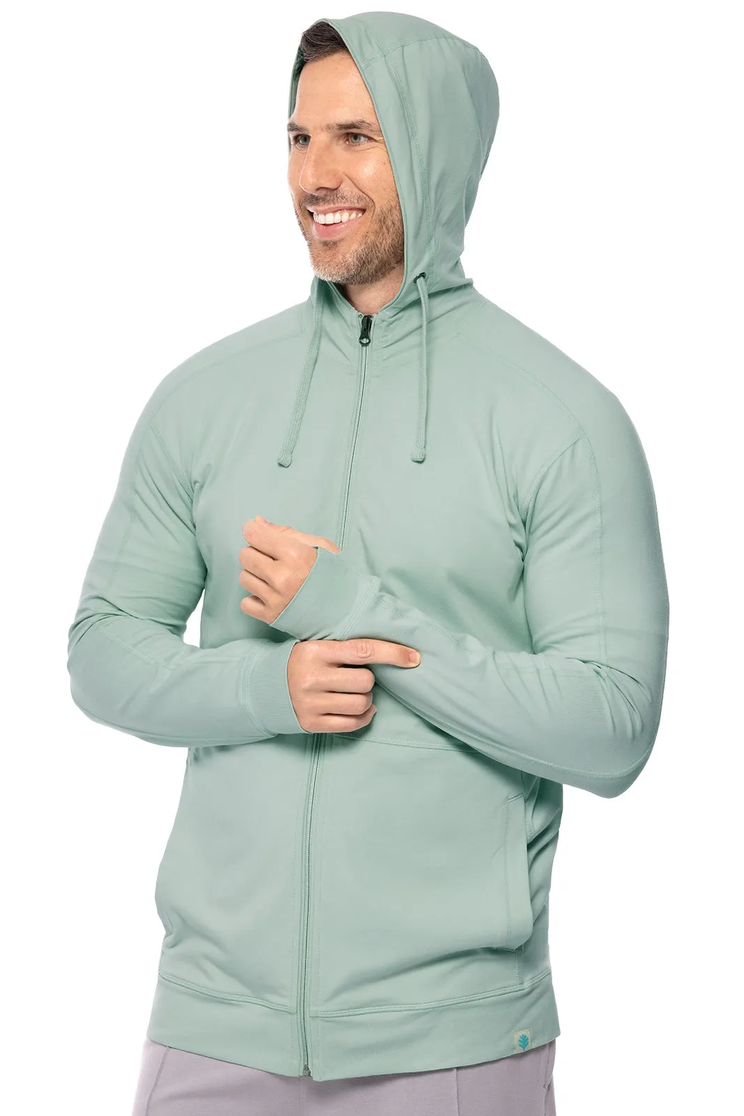 Men's LumaLeo Zip-Up Hoodie | Misty Aqua