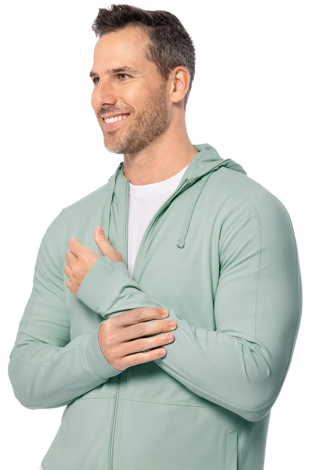 Men's LumaLeo Zip-Up Hoodie | Misty Aqua