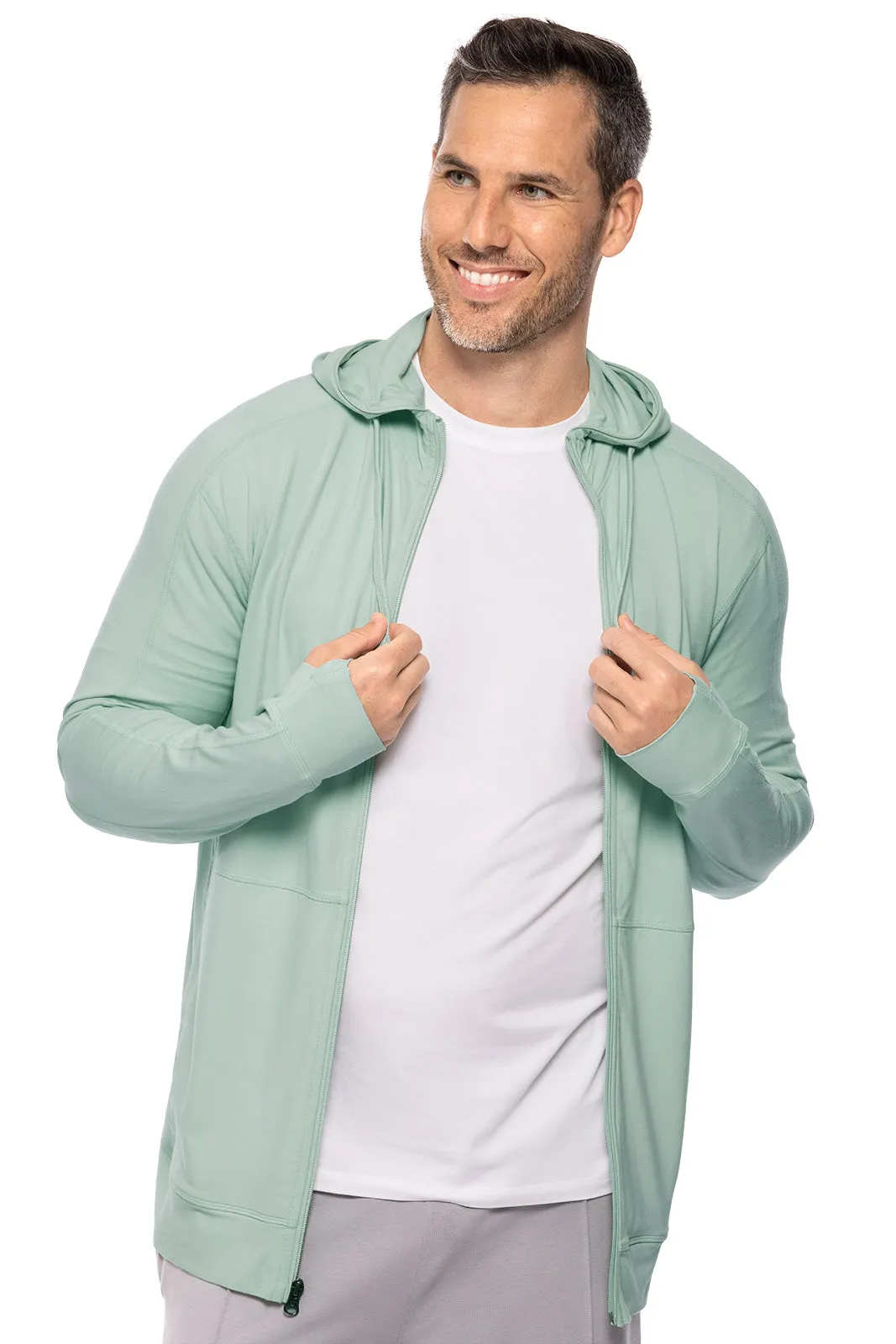Men's LumaLeo Zip-Up Hoodie | Misty Aqua