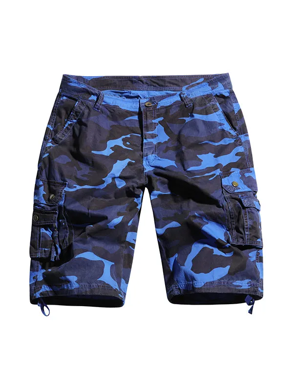 Men'S Multi-Pocket Casual Midi Pants For Beach Cargo Shorts