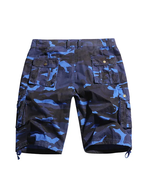 Men'S Multi-Pocket Casual Midi Pants For Beach Cargo Shorts