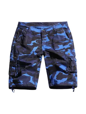 Men'S Multi-Pocket Casual Midi Pants For Beach Cargo Shorts