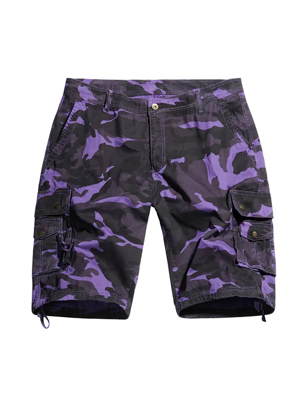 Men'S Multi-Pocket Casual Midi Pants For Beach Cargo Shorts