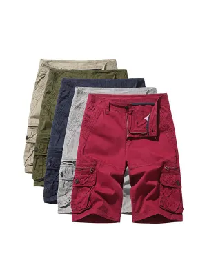 Men'S Multi-Pocket Loose Beach Cargo Shorts