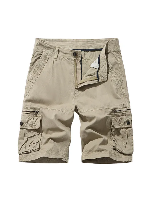 Men'S Multi-Pocket Loose Beach Cargo Shorts