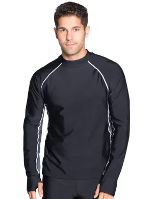 Men's Snorkel Long Sleeve Rash Guard - Black/Gray