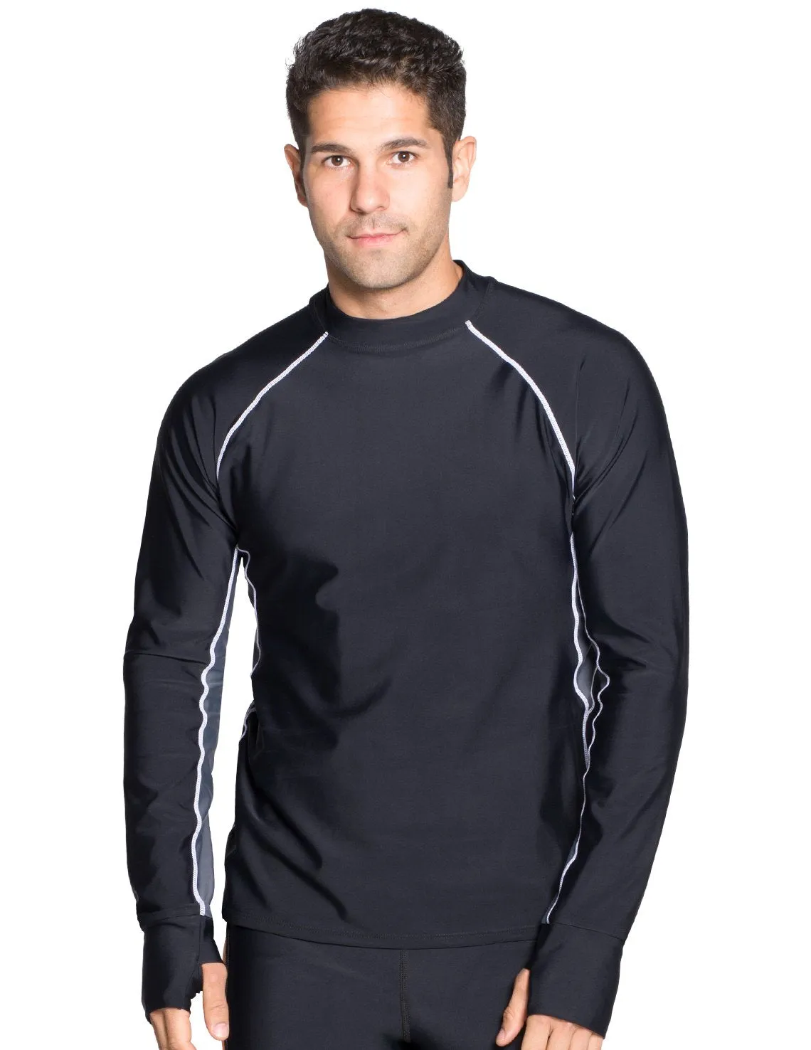 Men's Snorkel Long Sleeve Rash Guard - Black/Gray
