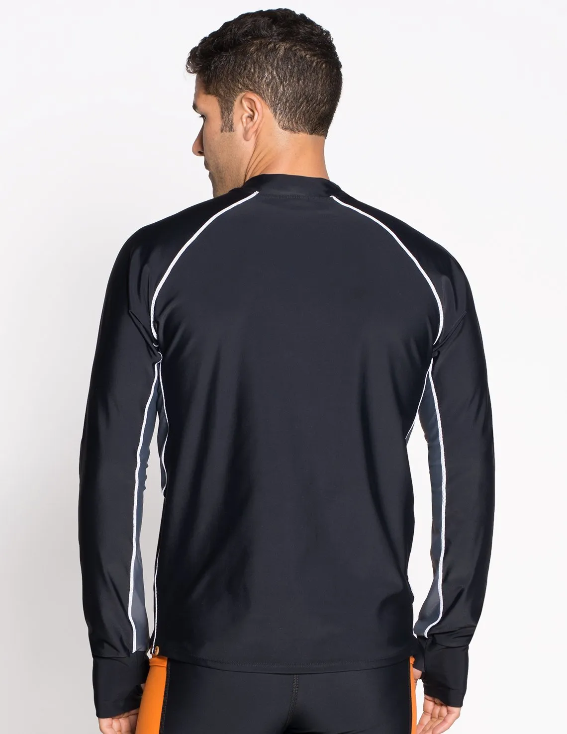 Men's Snorkel Long Sleeve Rash Guard - Black/Gray
