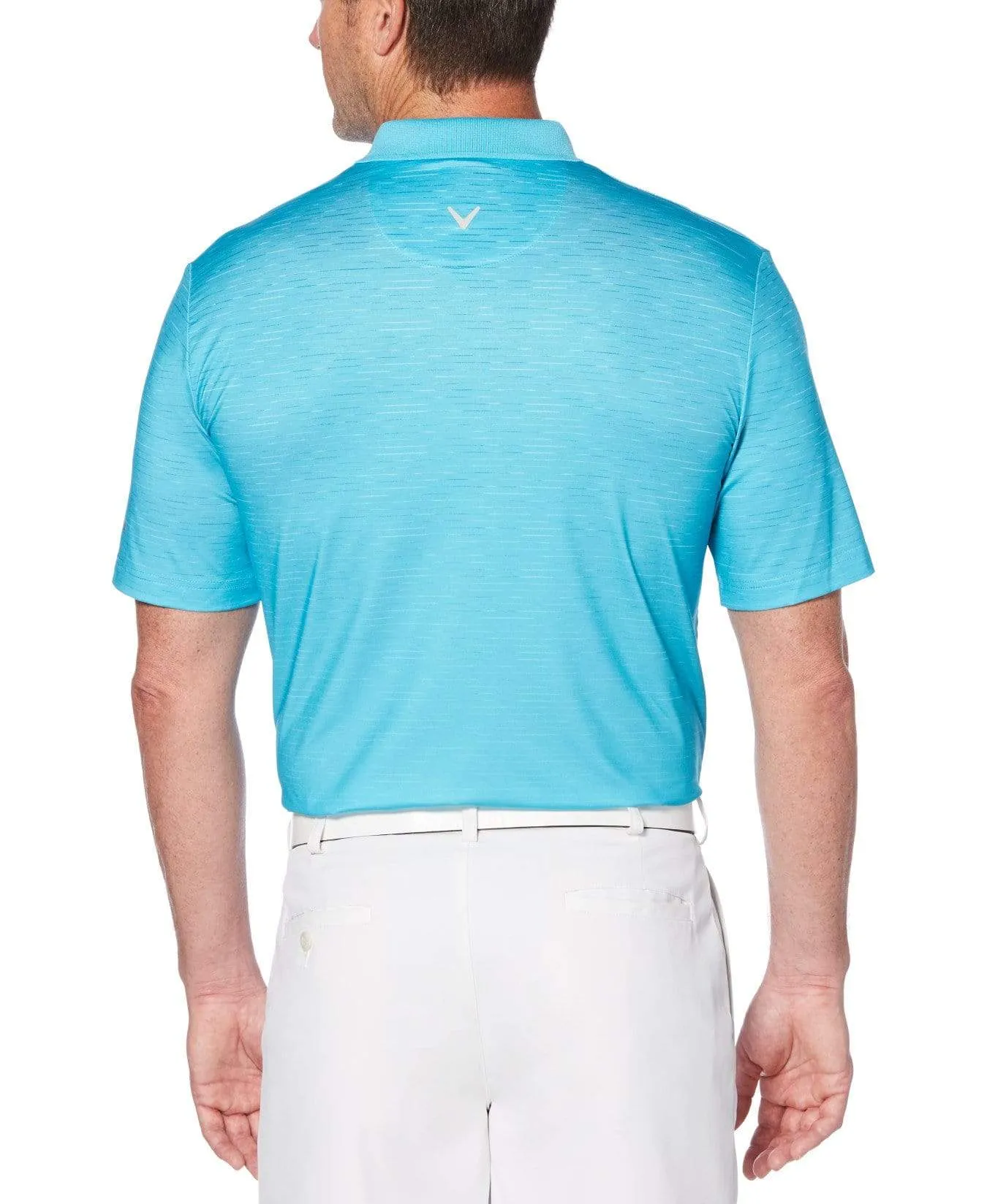 Mens Space Dye Gradient Stripe Polo