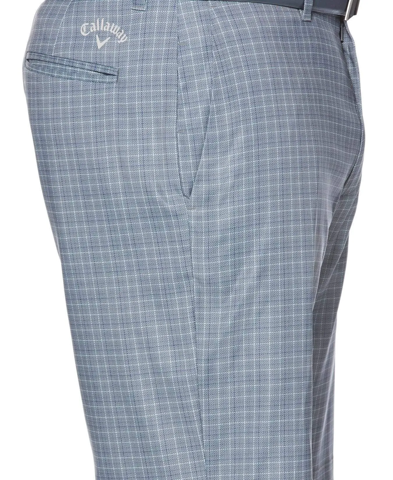 Mens Stretch Plaid Print Short