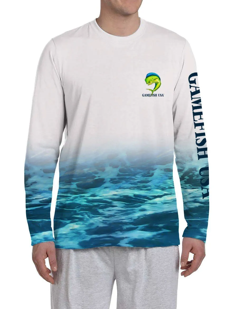Men's UPF 50 Long Sleeve Microfiber Moisture Wicking Performance Mahi