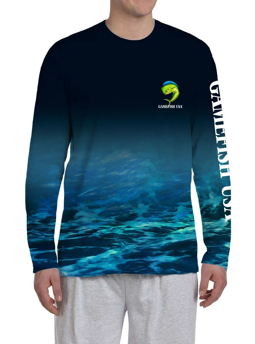 Men's UPF 50 Long Sleeve Microfiber Moisture Wicking Performance Mahi