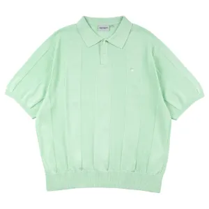 Miles Knit Polo Tee | Green Ash