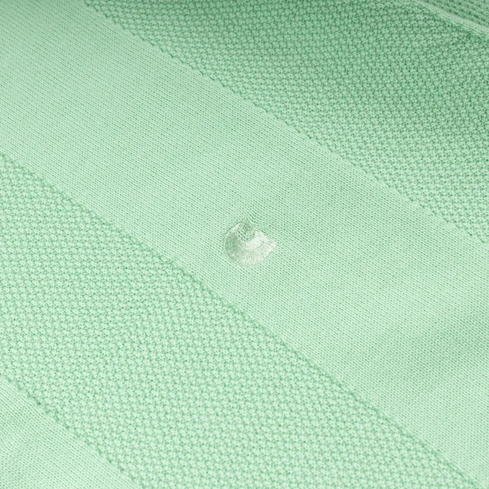 Miles Knit Polo Tee | Green Ash