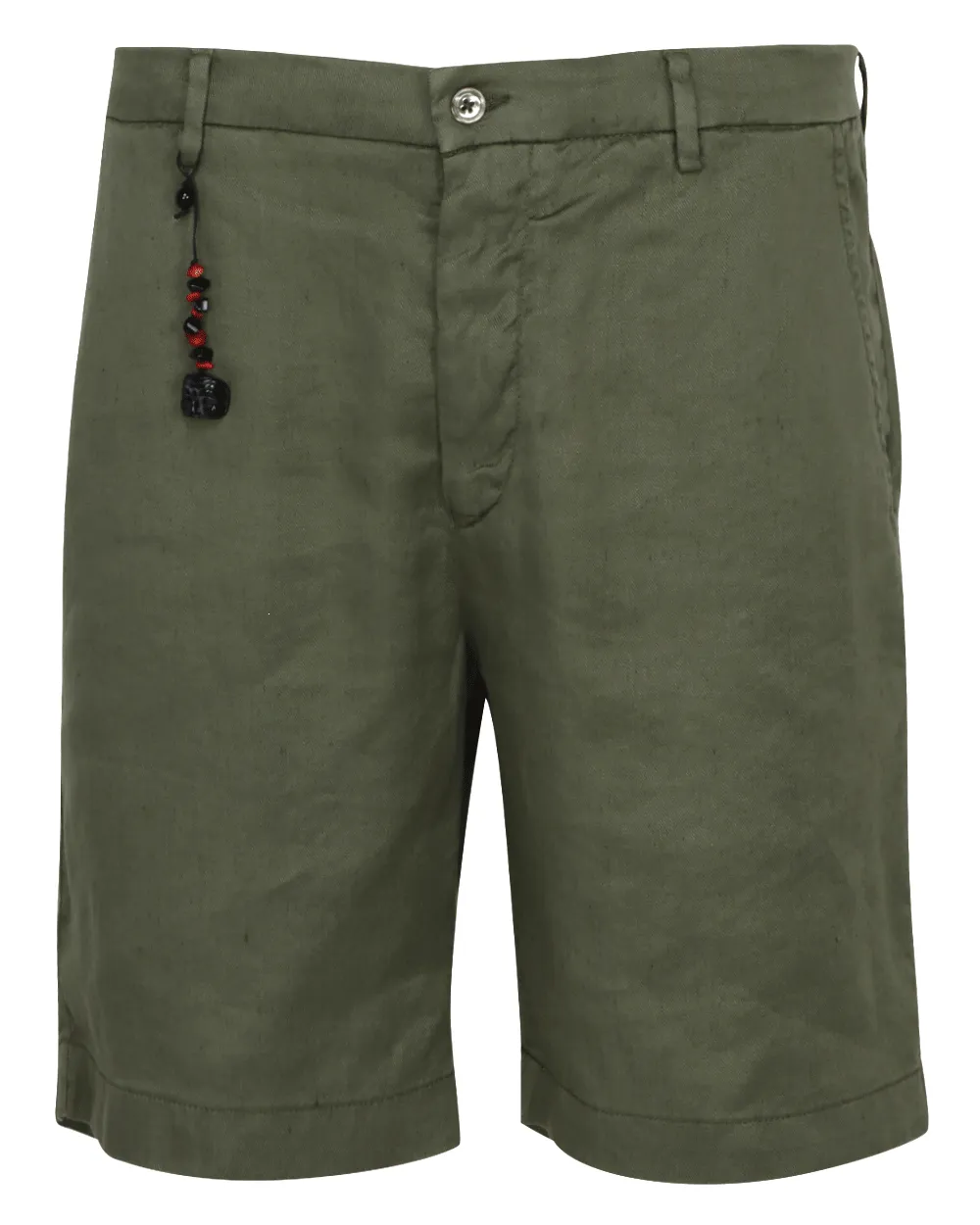 Military Green Twill Bermuda Shorts