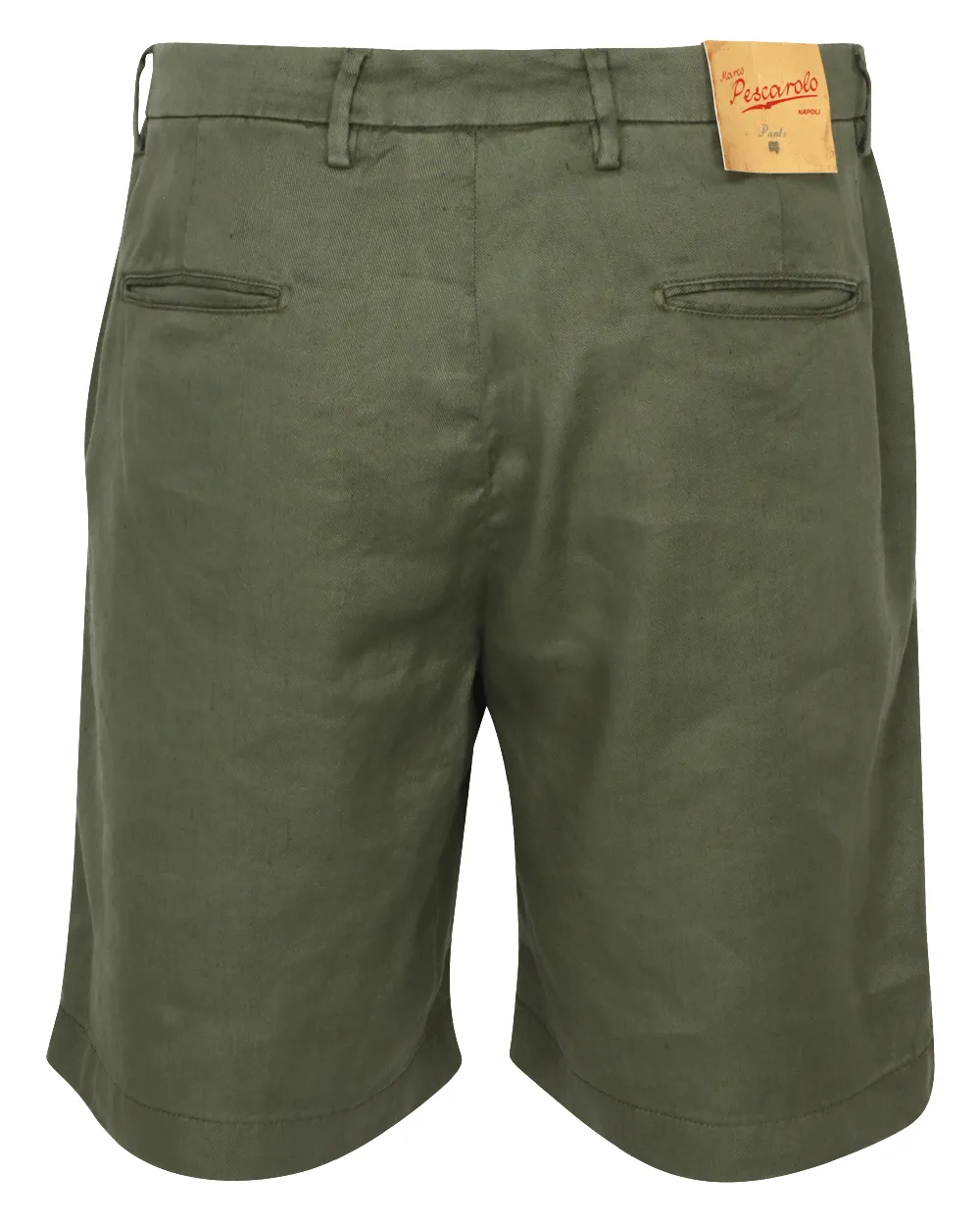 Military Green Twill Bermuda Shorts