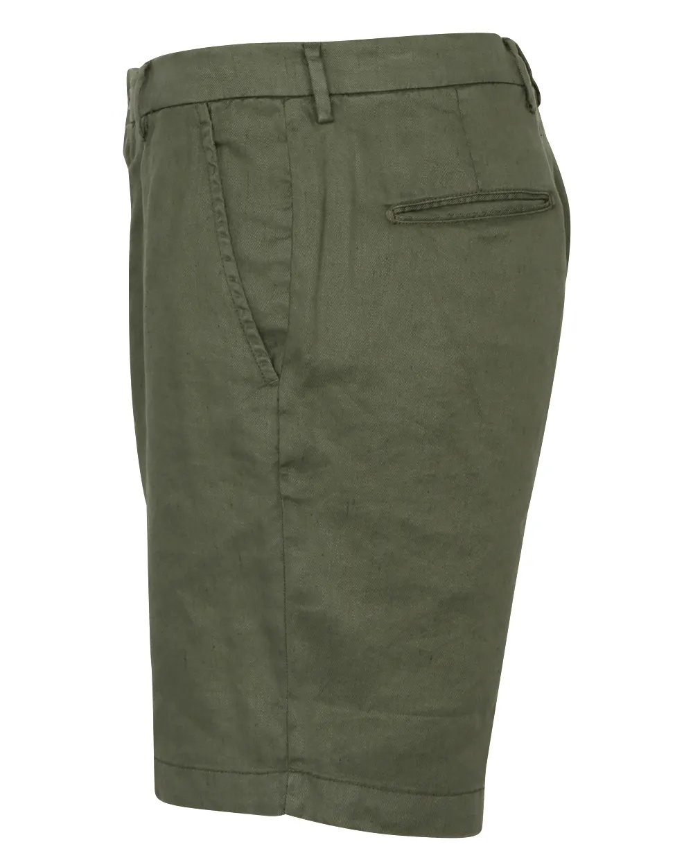 Military Green Twill Bermuda Shorts