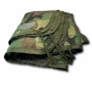 Military Woobie / Poncho Liner in Woodland Camouflage Pattern