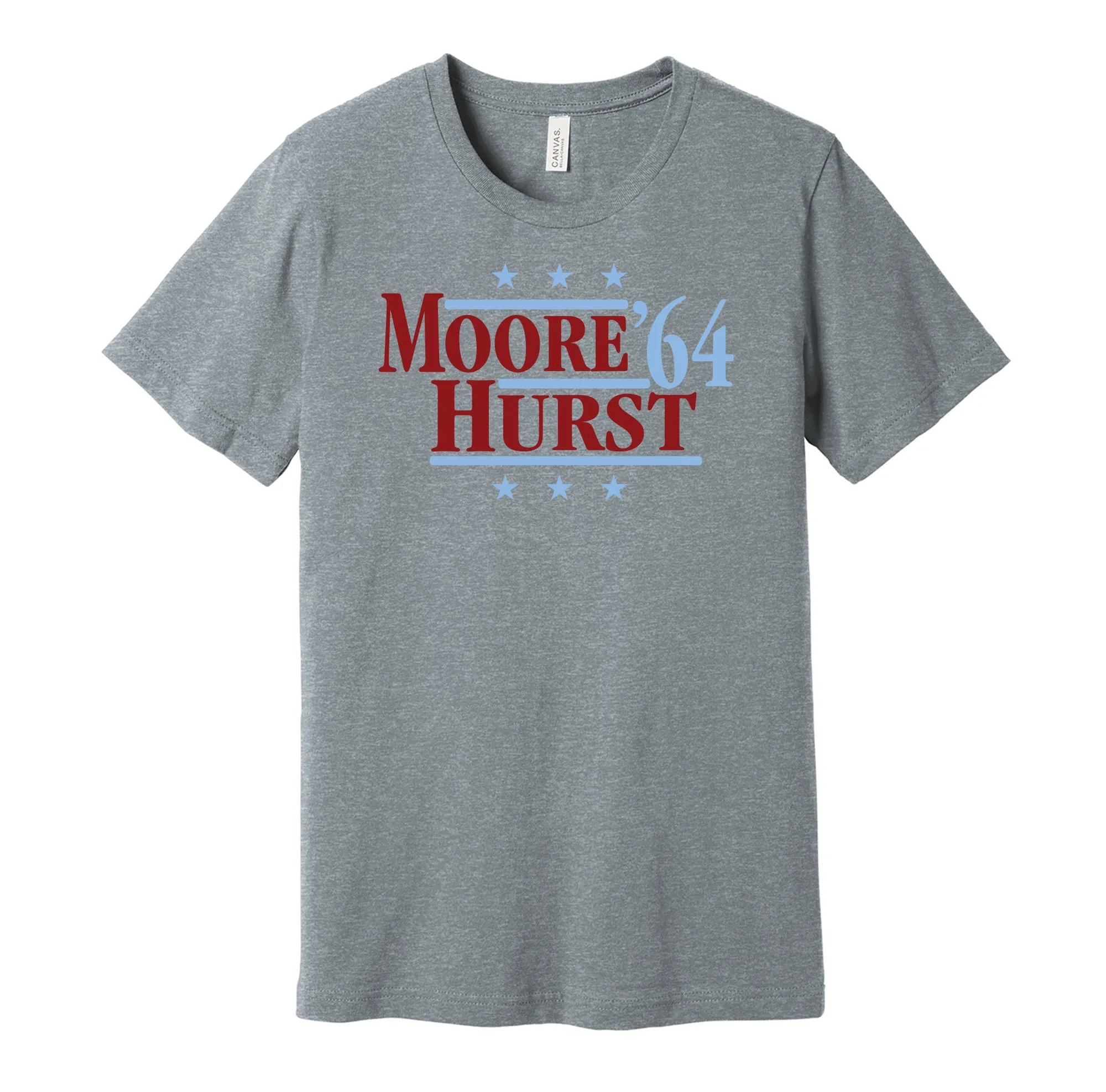 Moore & Hurst '64 - Stratford Football Legends Political Campaign Parody T-Shirt - Hyper Than Hype Shirts
