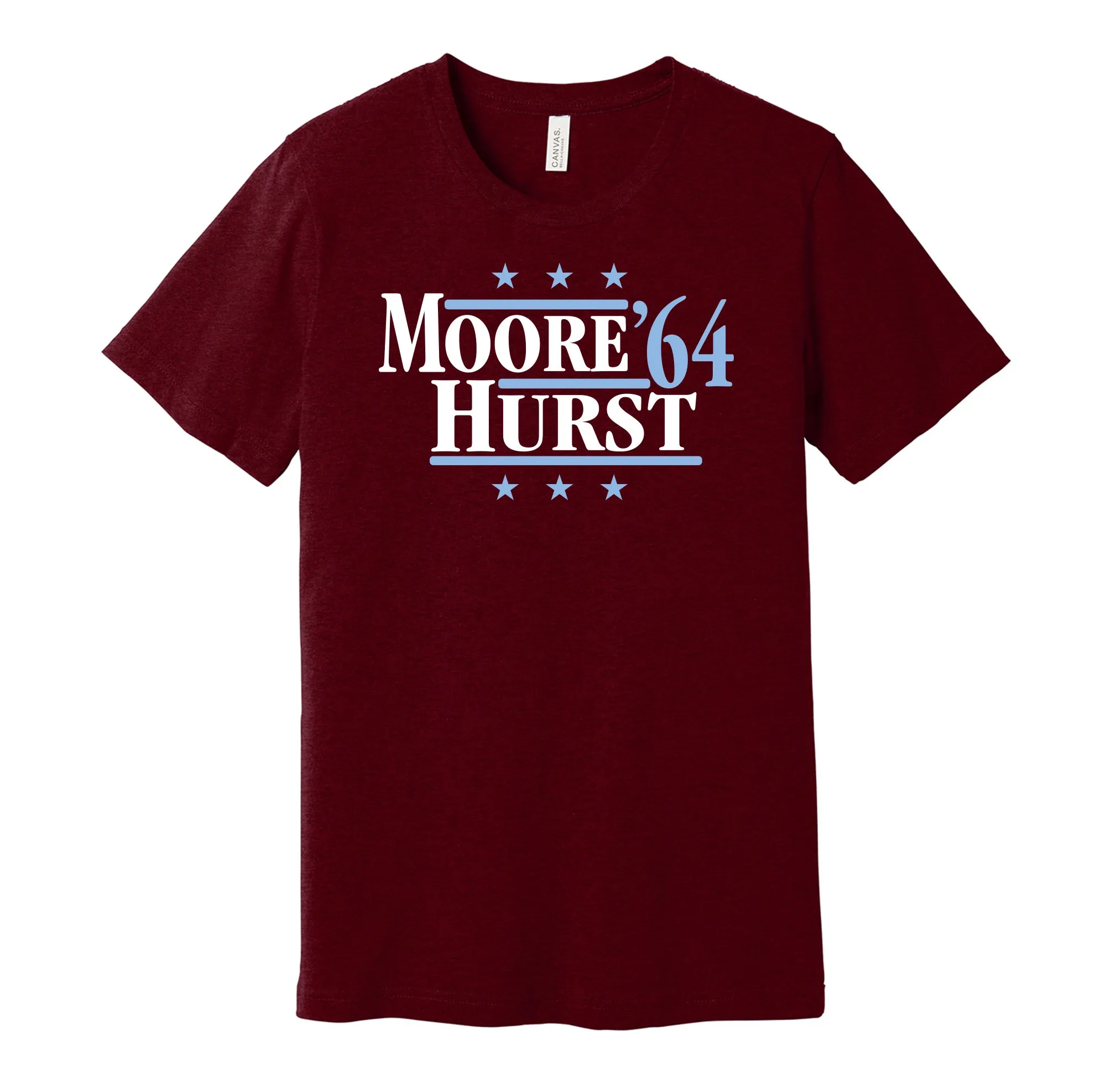 Moore & Hurst '64 - Stratford Football Legends Political Campaign Parody T-Shirt - Hyper Than Hype Shirts