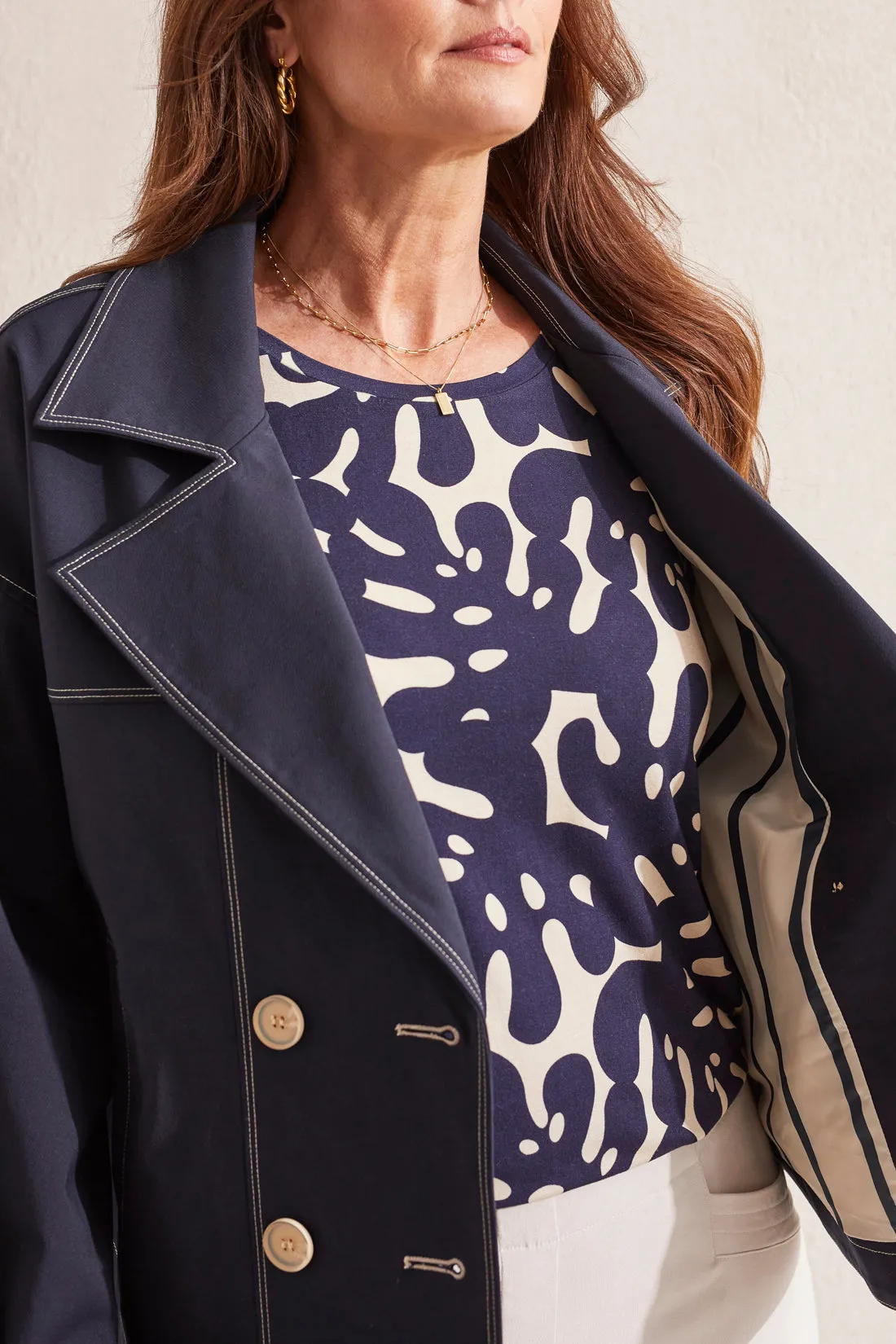 Nautical Double-Breasted Jacket