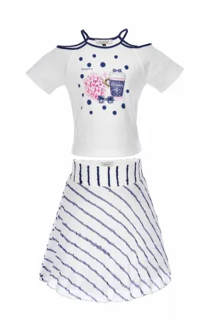 Nautical Summer Skirt Outfit for Girls