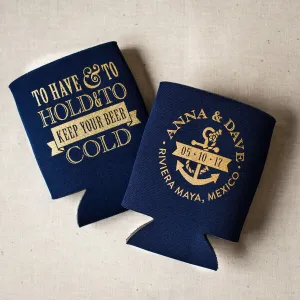 Nautical - Wedding Can Cooler #40R