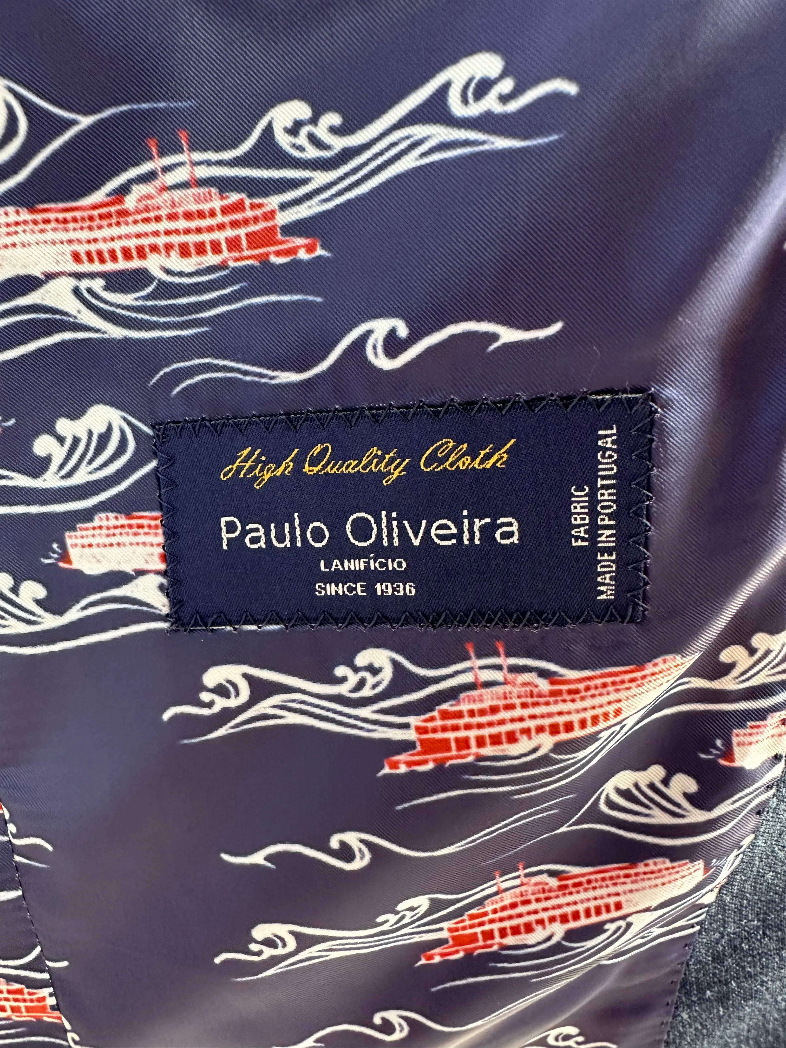 Navy Linen Blend Premium Suit