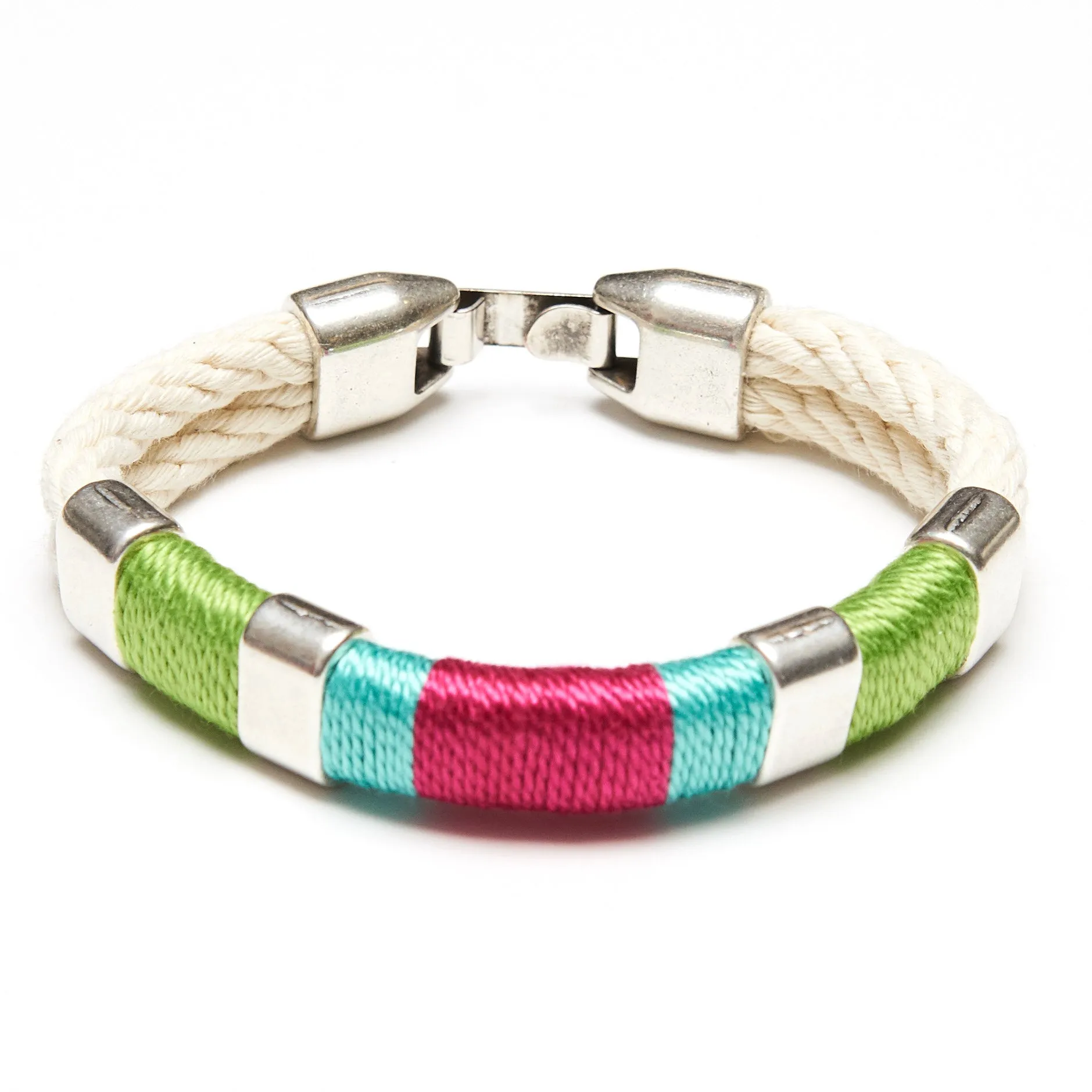 Newbury - Ivory/Lime/Turquoise/Pink/Silver