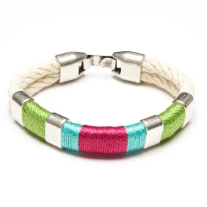 Newbury - Ivory/Lime/Turquoise/Pink/Silver