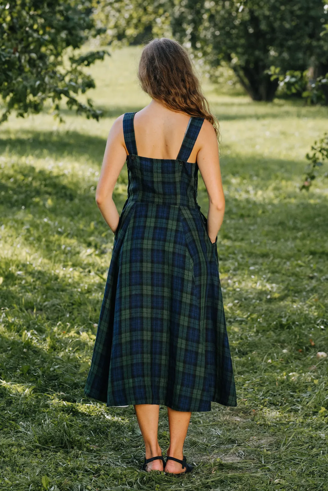 Pinafore Dress, Sleeveless, Patterned