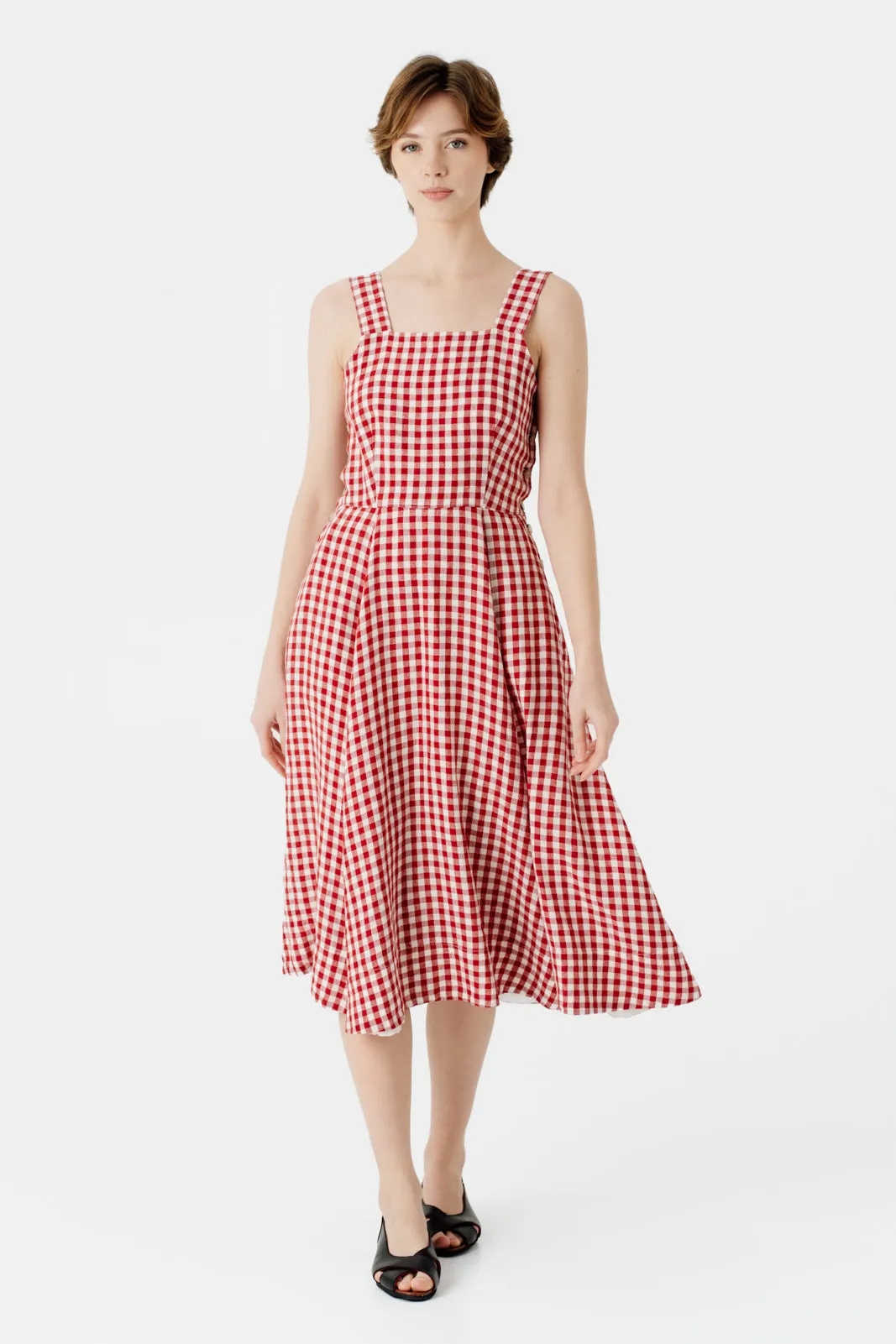 Pinafore Dress, Sleeveless, Patterned