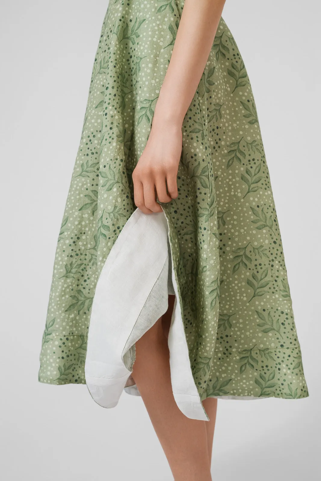 Pinafore Dress, Sleeveless, Patterned