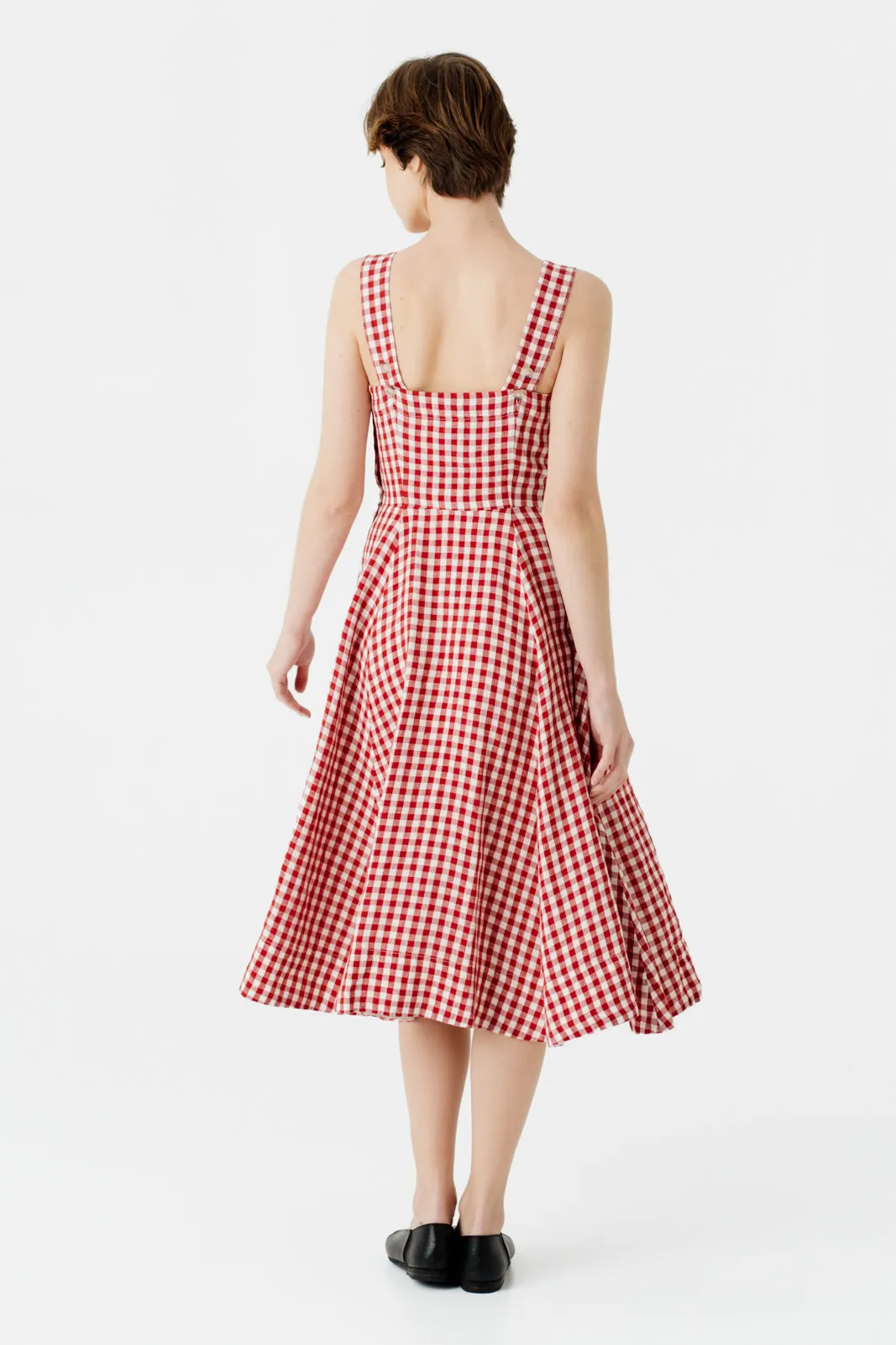Pinafore Dress, Sleeveless, Patterned