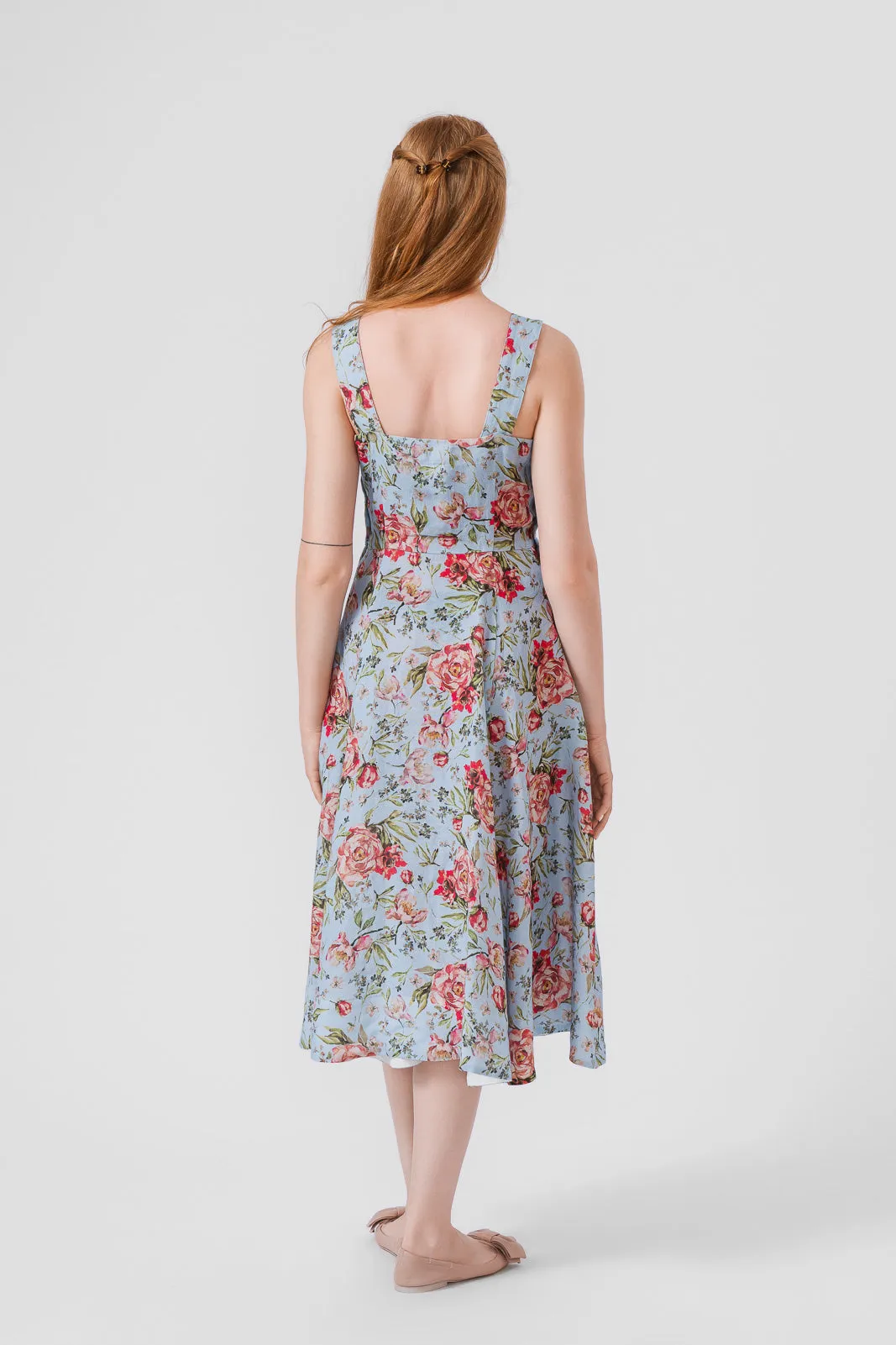 Pinafore Dress, Sleeveless, Patterned