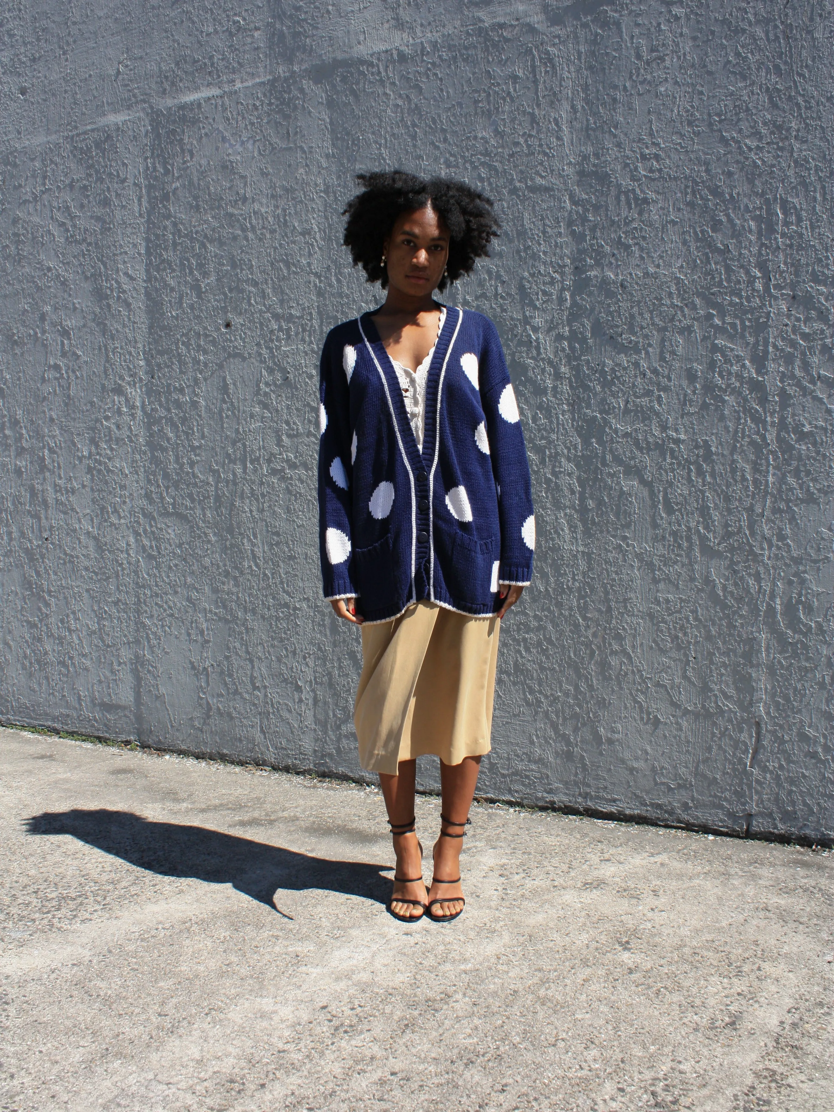Polka Dot Cotton Cardigan