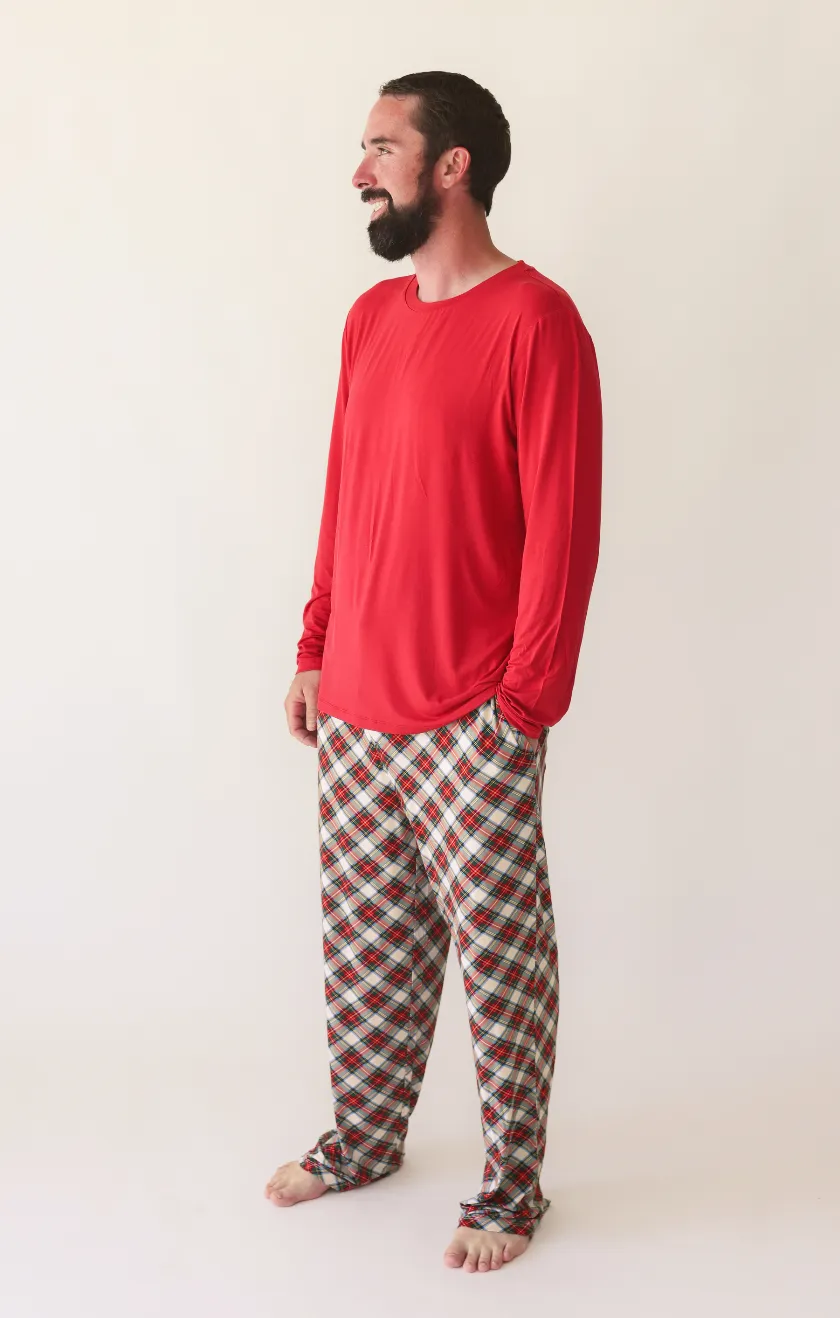 Posh Peanut Men's Long Sleeve Loungewear Pajama Set in Marqui