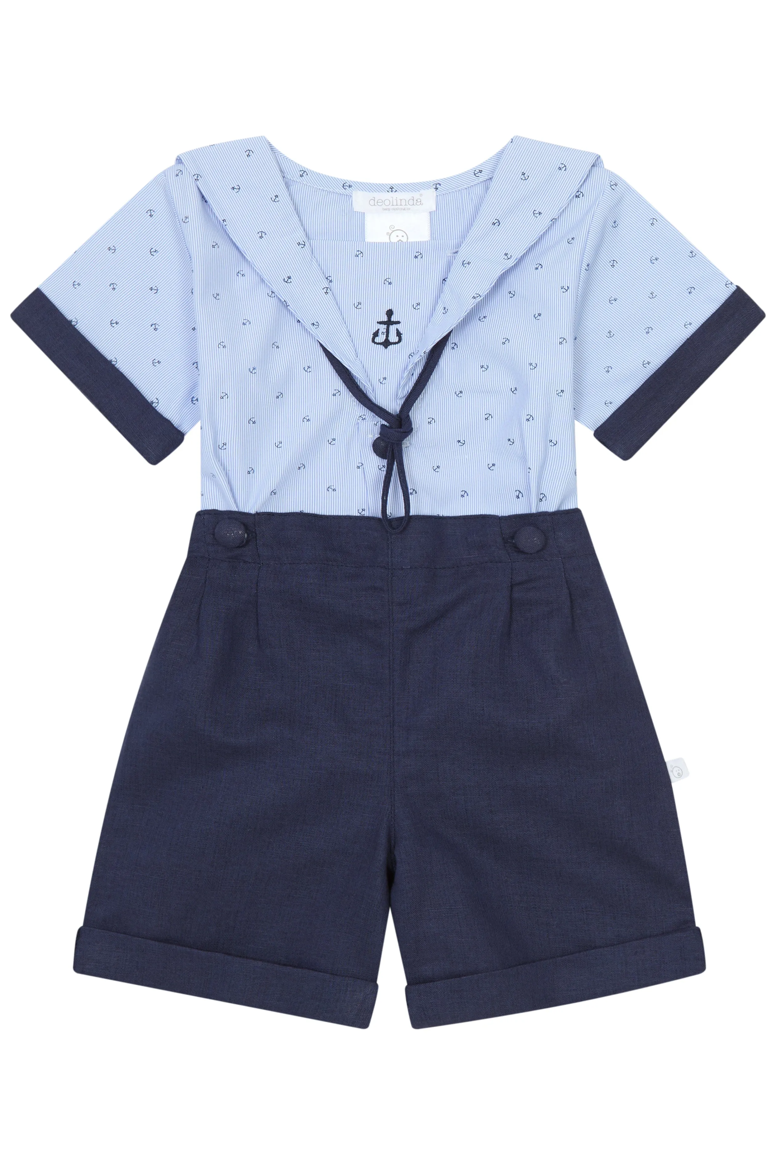PREORDER "Hayes" Navy Anchor Sailor Shirt & Shorts