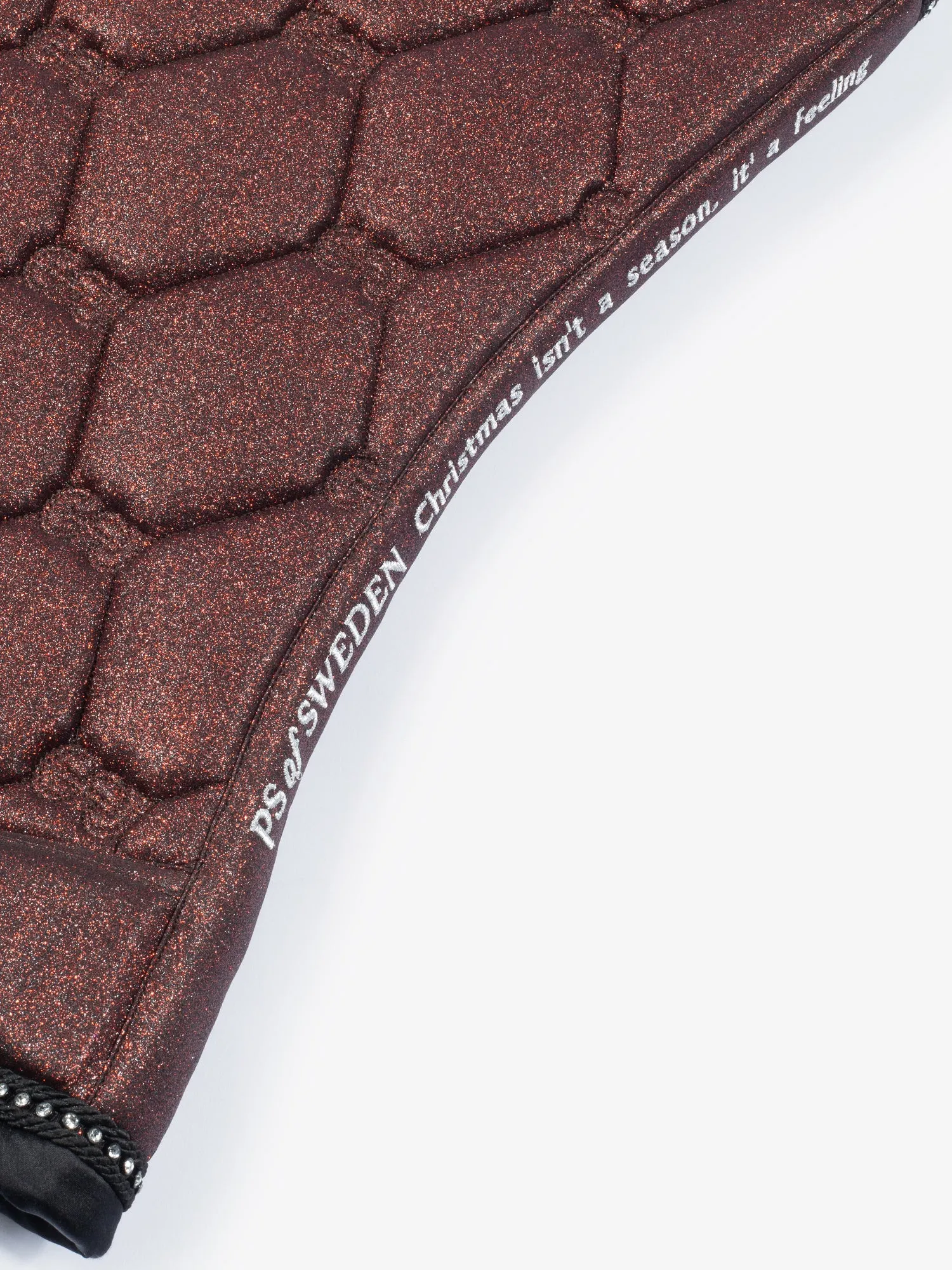 PS of Sweden Christmas stardust sparkly merlot Dressage saddlepad
