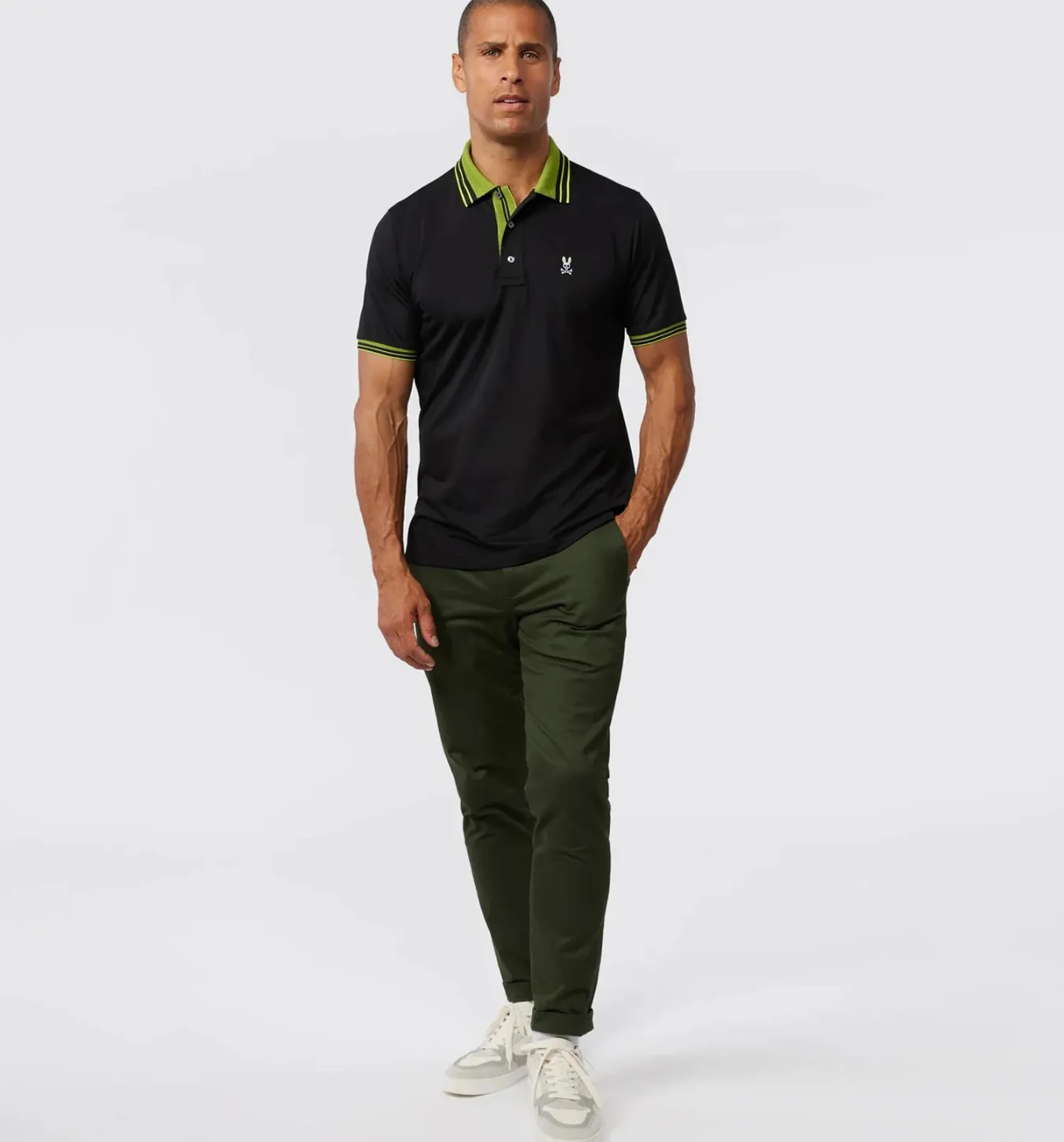 Psycho Bunny Collins Sport Polo - Black