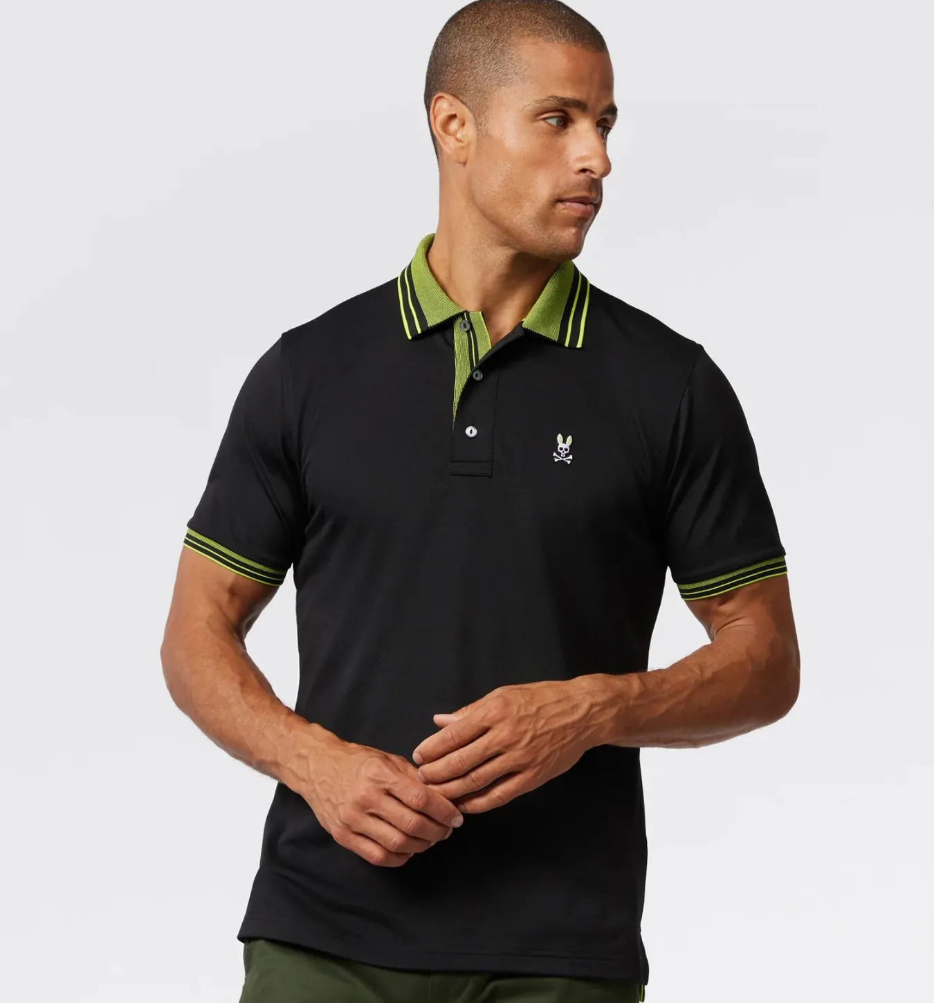 Psycho Bunny Collins Sport Polo - Black