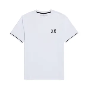 Psycho Bunny Kingwood Embroidered Twin Bunny Tee - White