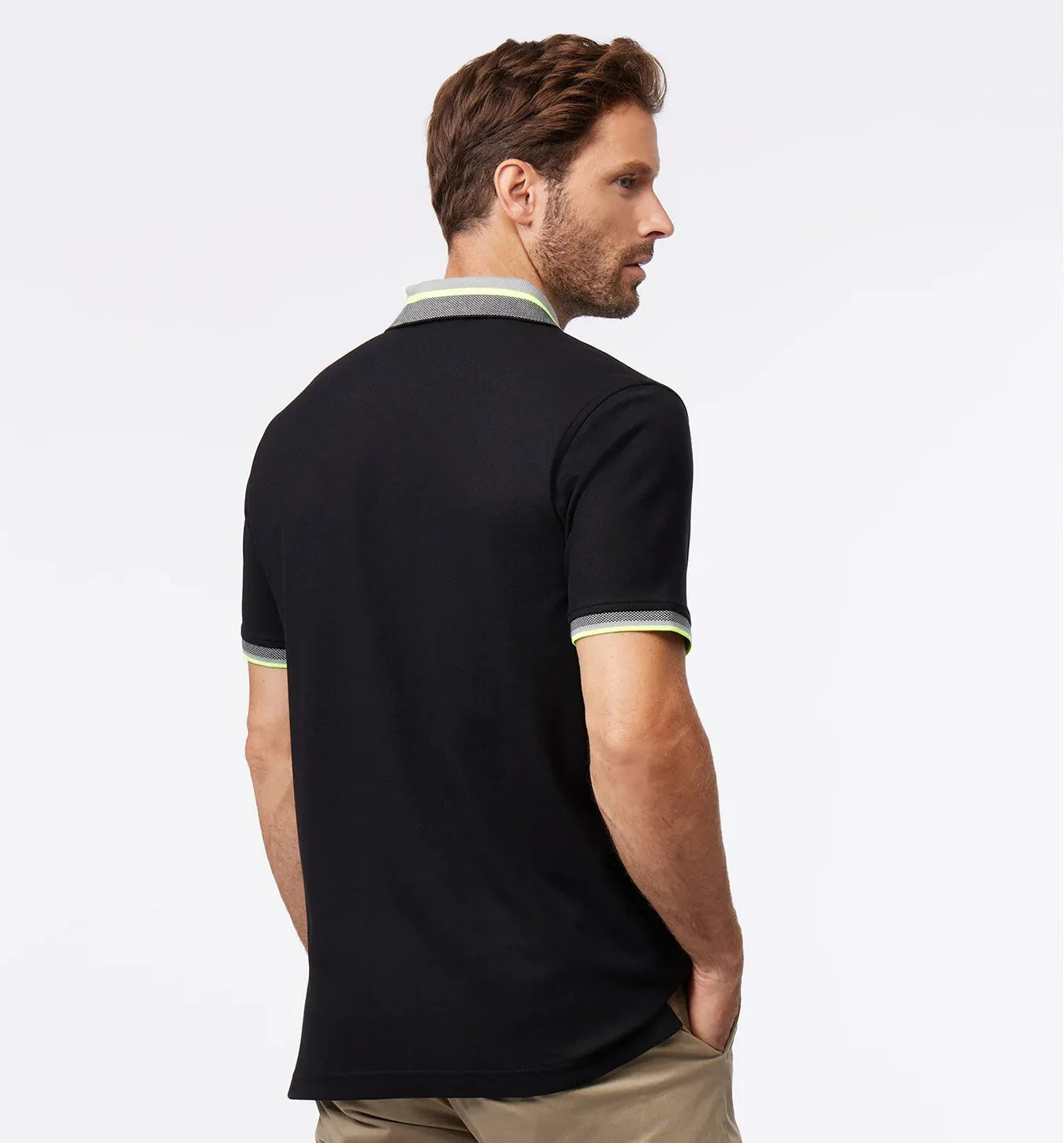 Psycho Bunny Manteno Pique Polo - Black