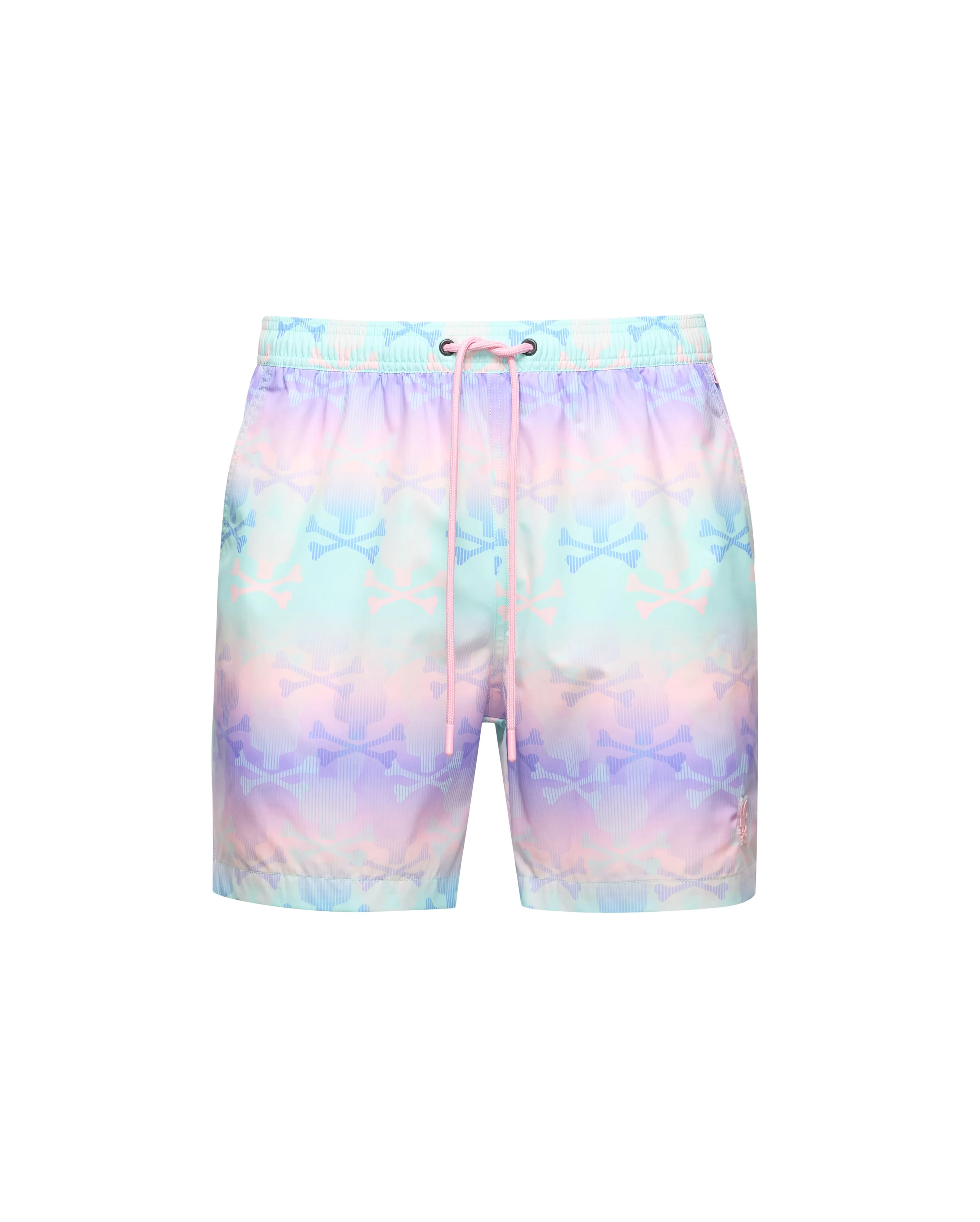 Psycho Bunny Men's Forster Bunny Printed Swim Trunks - Lavender Gray
