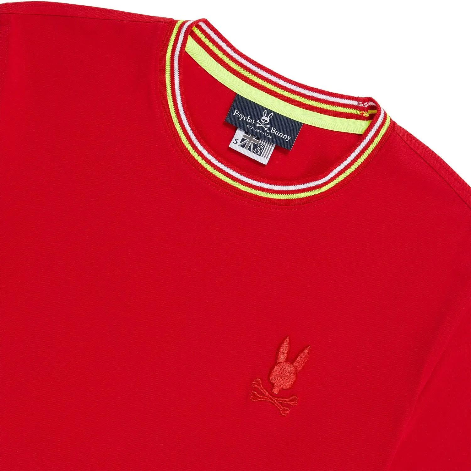 Psycho Bunny Mens Newell Fashion Tee - Brilliant Red