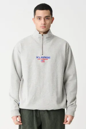 QUARTER ZIP CREW - ASH HEATHER