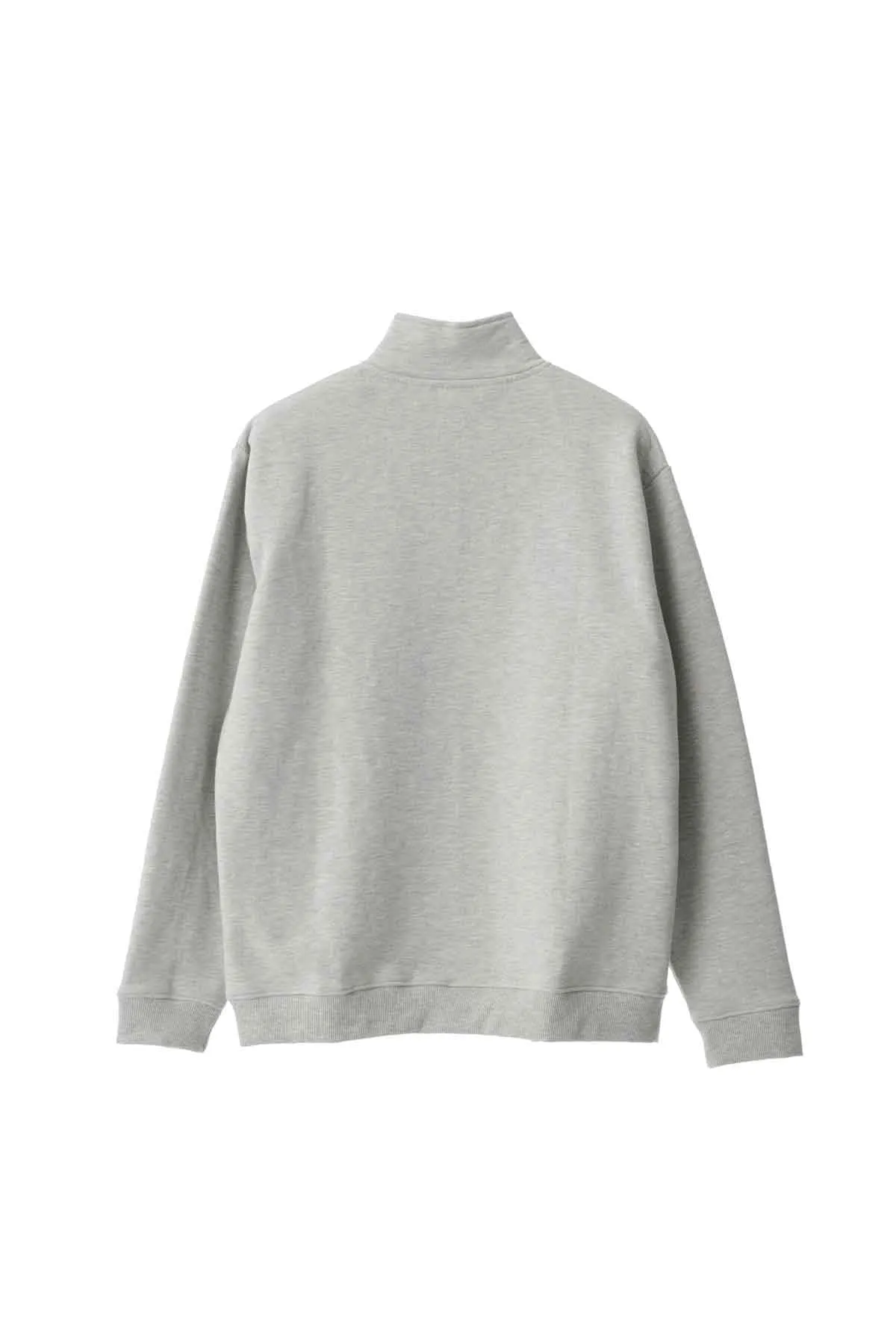 QUARTER ZIP CREW - ASH HEATHER